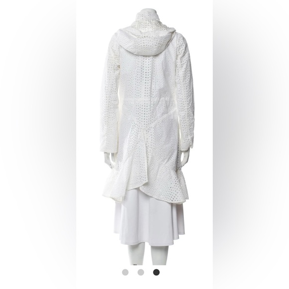 ZAC Zac Posen White Eyelet Trench Coat - Picture 2 of 6